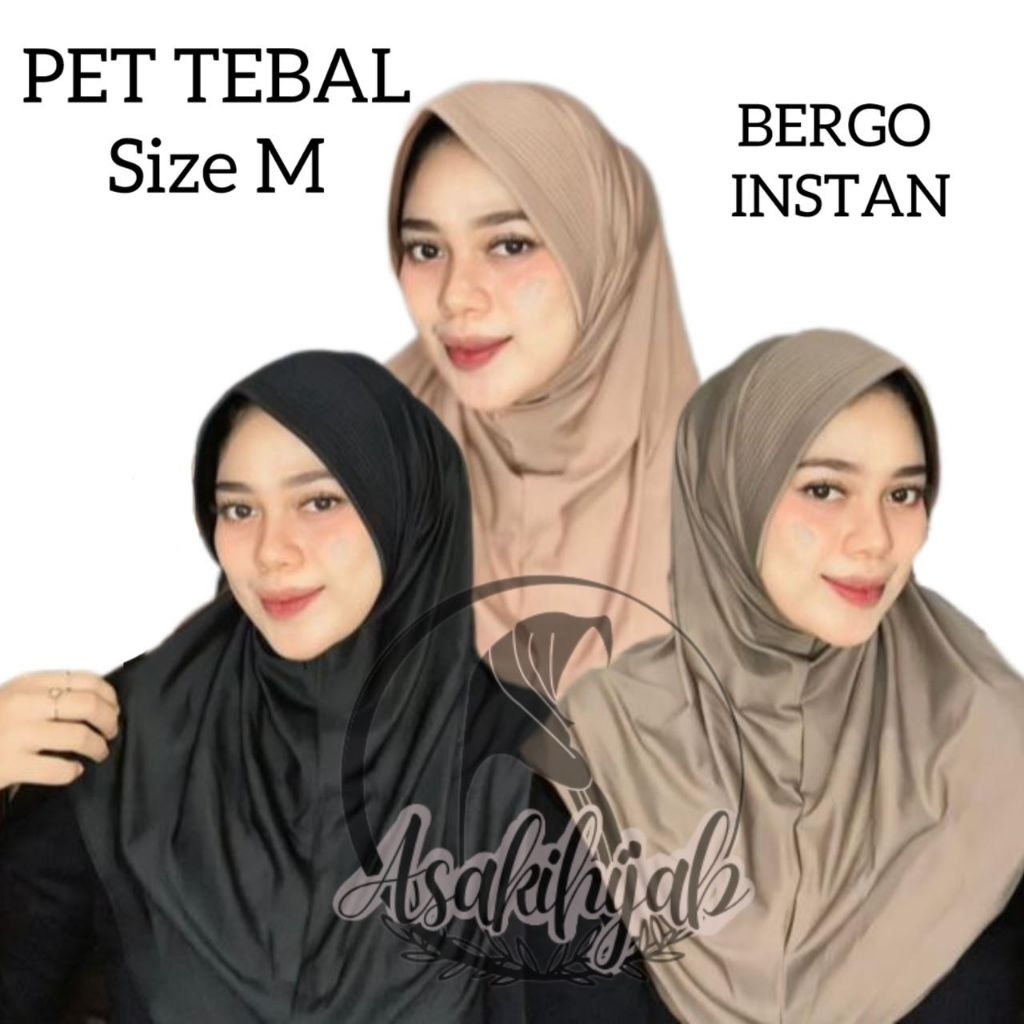 Hijab Sport Jersey Ukuran M menutup Dada/Jilbab Bergo Sport/Hijab Olah Raga