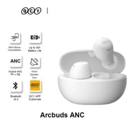 QCY ARCBUDS 4 NOISE CANCELLING MODES  6 NOISE  CANCELLING MIC FOR CALLING - WHITE