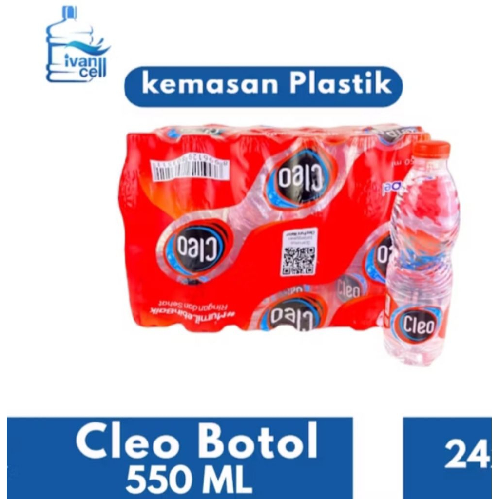 

cleo botol 550 ml isi 24