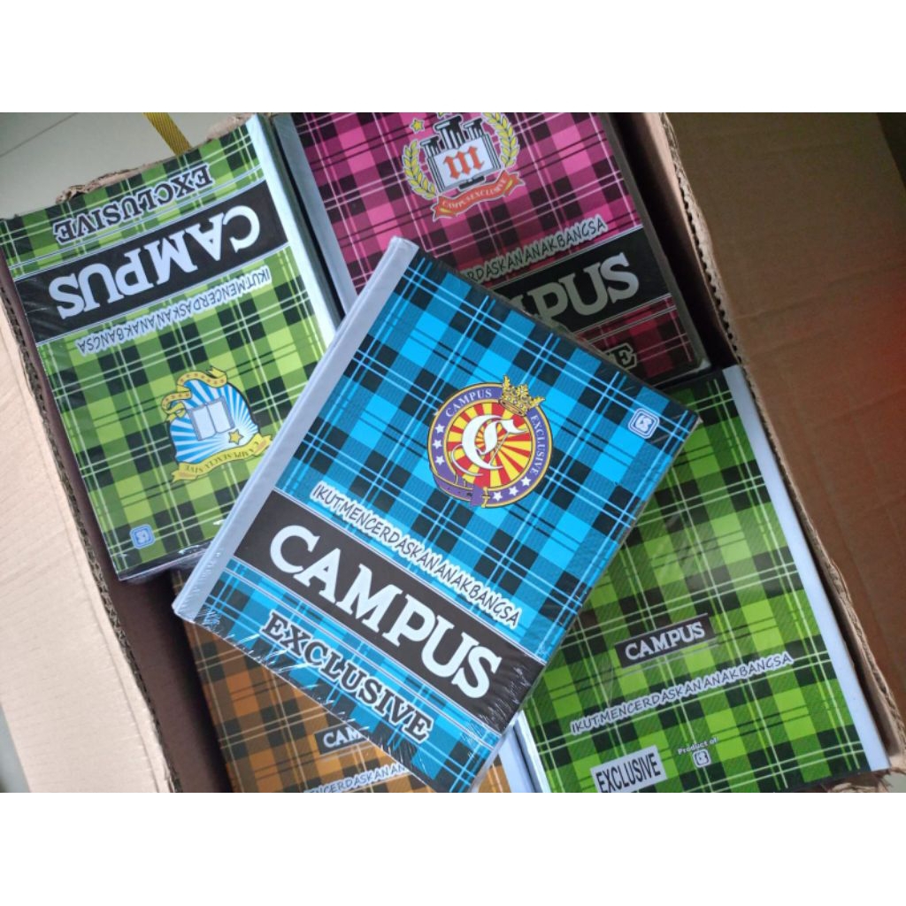 

Buku Tulis Campus Exlusive - 1pak isi 10 buku - Buku Tulis sekolah Isi 38lembar - Buku Tulis Campus Kecil Seukuran Sidu