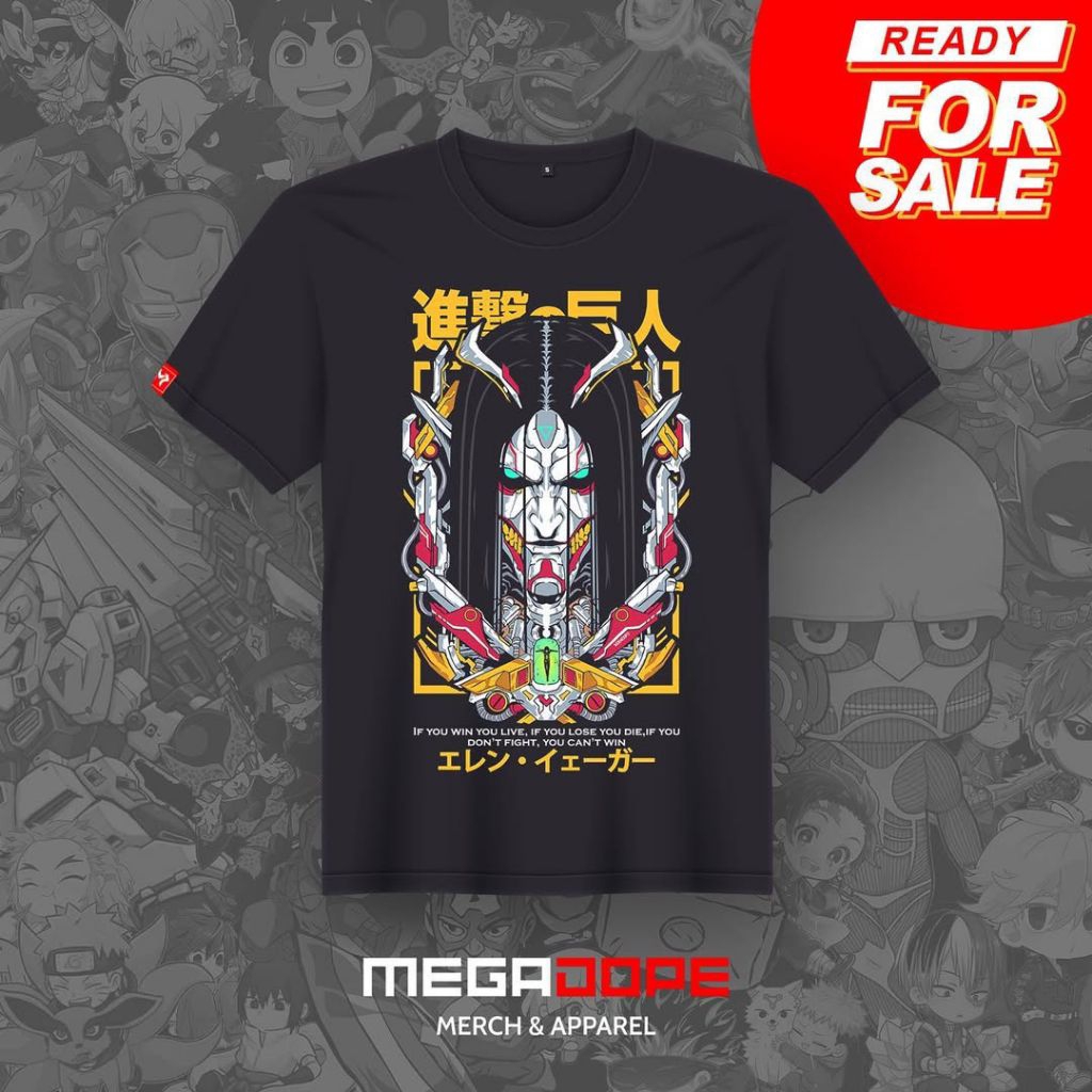 Kaos anime Titan Eren Attack on Titan - Cuci Gudang