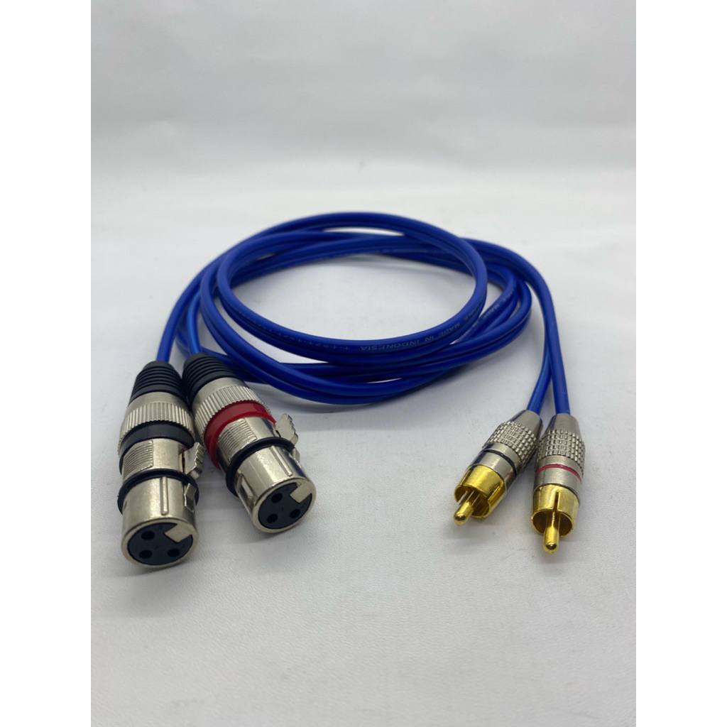 Kabel jack xlr female to rca satu set kabel rca to xlr female