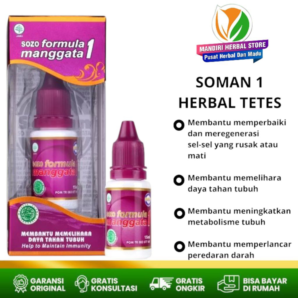 Soman Formula Manggata 1 ( Soman 1 ) Jamu tetes Somon Original