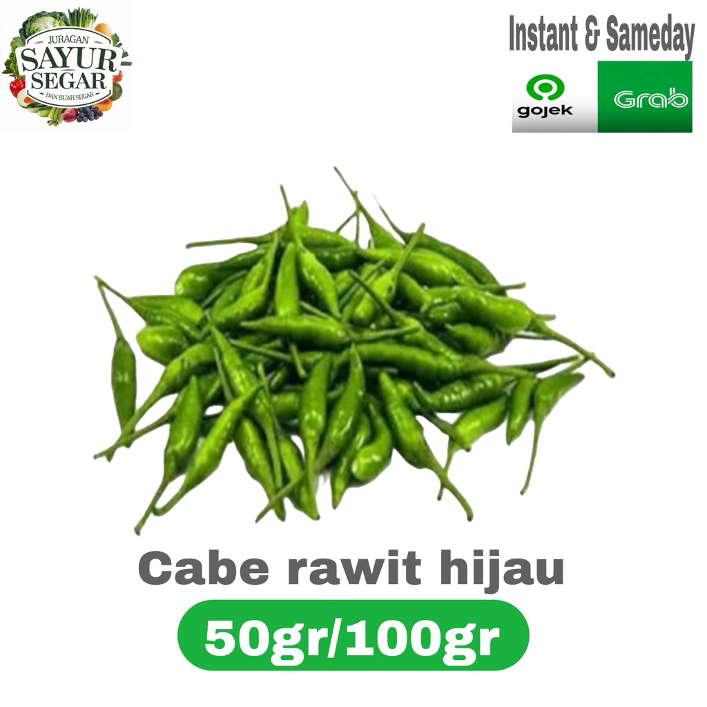 

Cabe rawit ijo/cabai rawit hijau 50gr/100gr INSTANT