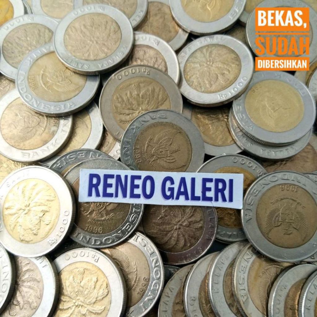 VF Cuci koin 1000 Rupiah Kelapa sawit tahun campur Uang kuno logam Indonesia original asli 1.000 Rp