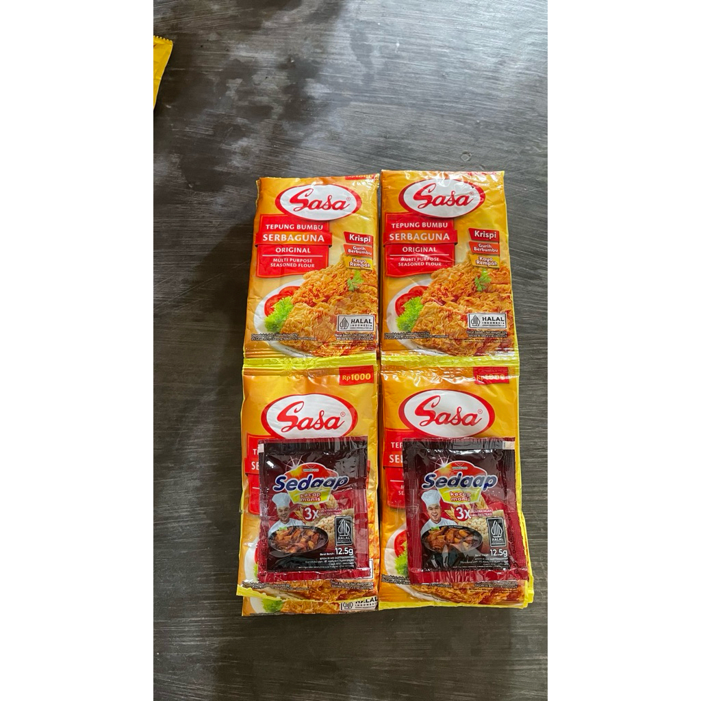 

(1 renceng isi 10) tepung bumbu sasa serbaguna 32gr