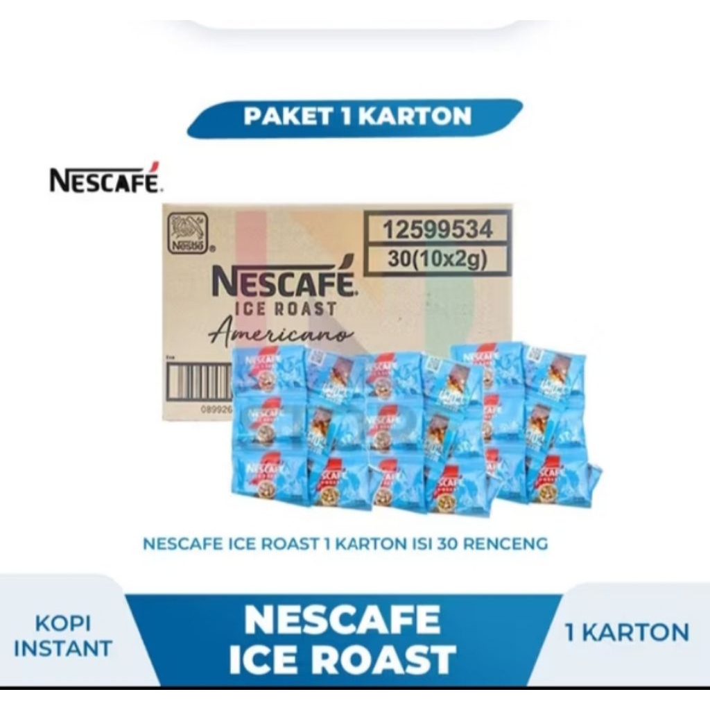 

Nescafe ice roast 1 karton isi 30 renceng
