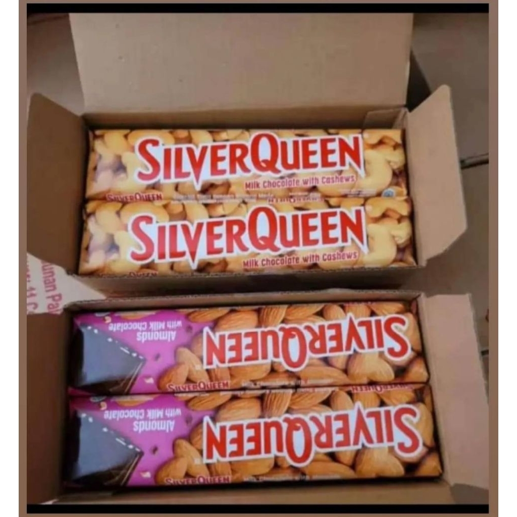 

bGF SILVERQUEEN mede 55gr sebox isi 10pcs - 20pcs. Expired: Agustus 2026.