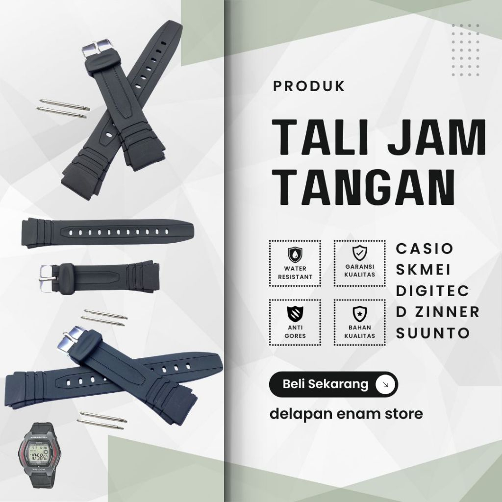 Strap tali jam Tangan Casio W-800H W 800H