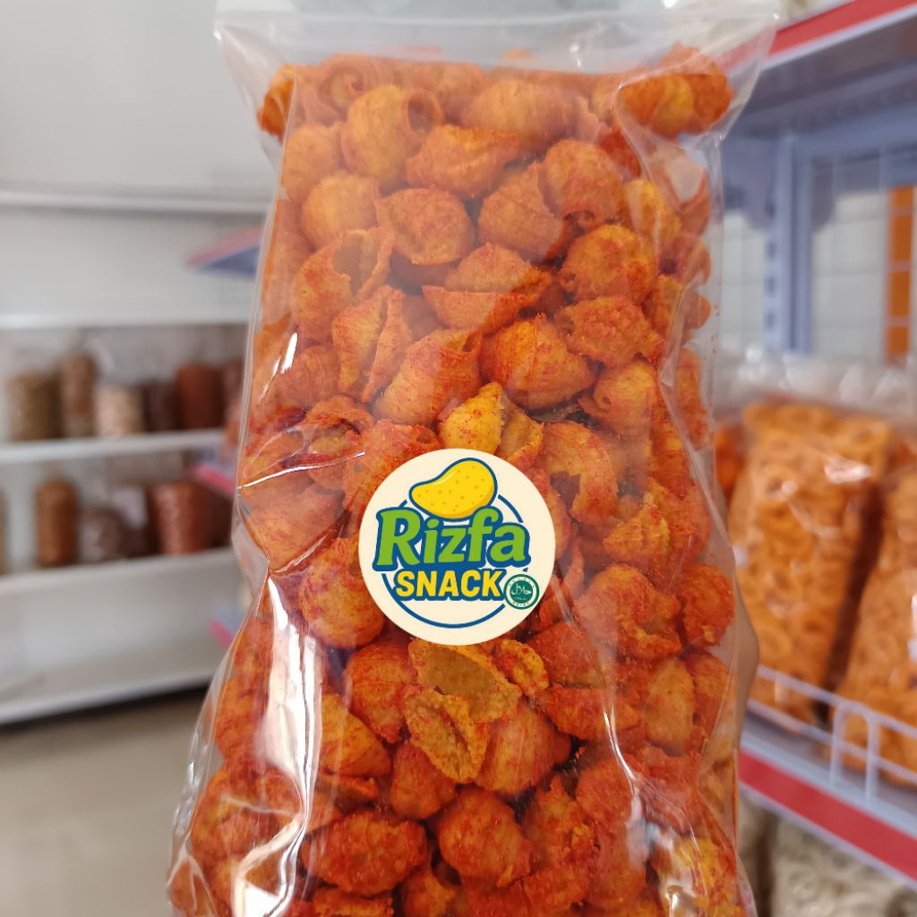 

KRUPUK KEONG PEDAS GURIH, MAKANAN RINGAN