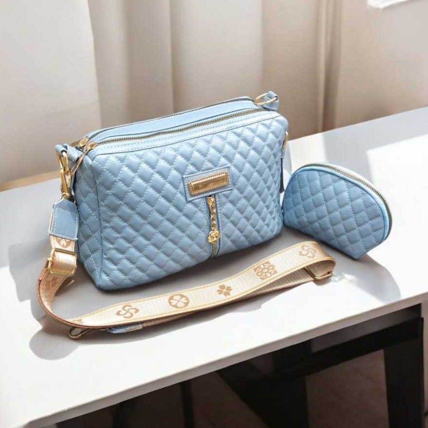 Balerina Tas Selempang Wanita Bahan Bordir Motif Kotak-kotak PX28 LX10 TX20 dengan Pilihan Warna Put