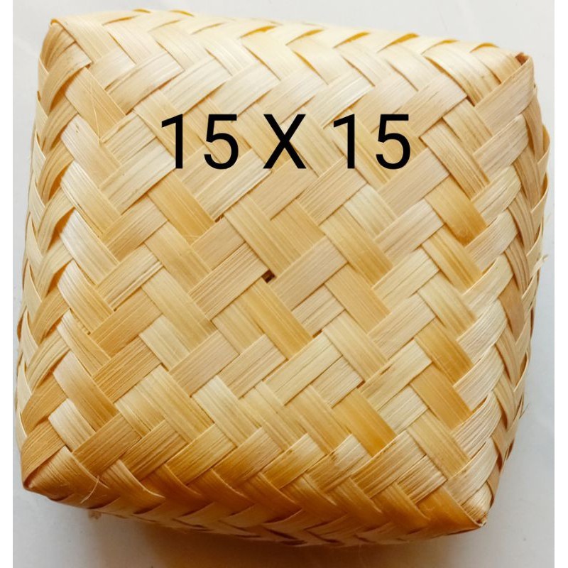 Besek bambu sepasang 15x15