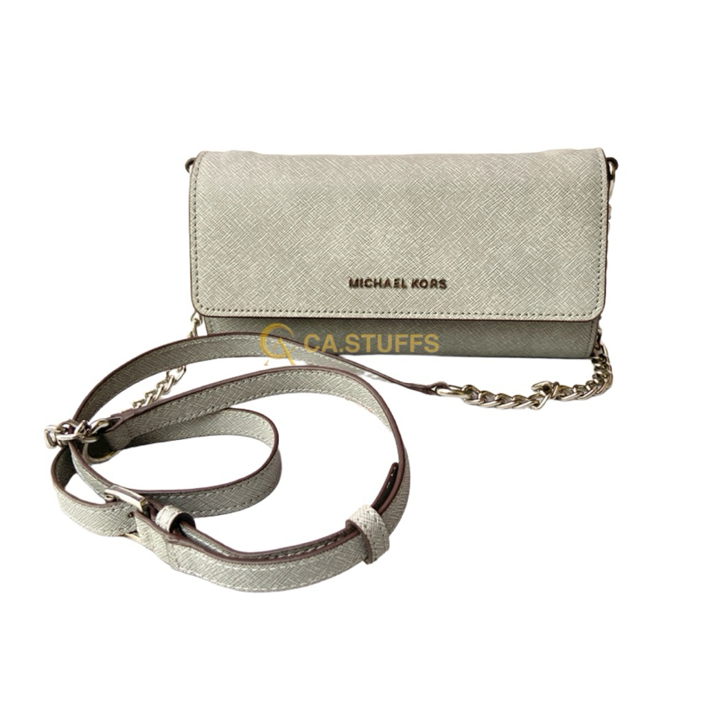 Preloved Michael Kors MK Saffiano Leather Jet Set Travel Phone Crossbody Bag