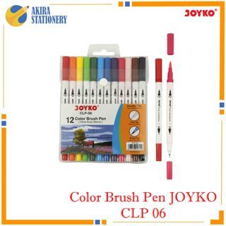 

Color Brush Pen JOYKO CLP 06 / Pena Kuas Warna JOYKO CLP-06 - 12 W / Double Tip Set Pen SET ( 12 WARNA )