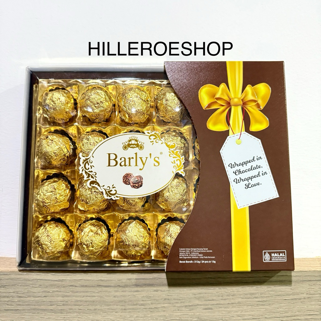 

COKLAT BARLY’S BARLYS 312GR ISI 24PCS PITA COKELAT 312GRAM IMPORT WAFER BALL CHOCOLATE ISI KACANG HAZELNUT