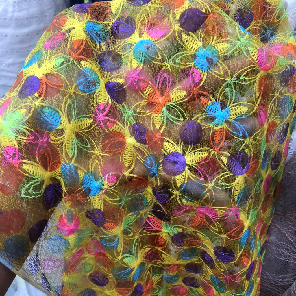 kain organza motif bunga - kain organza motif impor - kain organza motif premium lbk