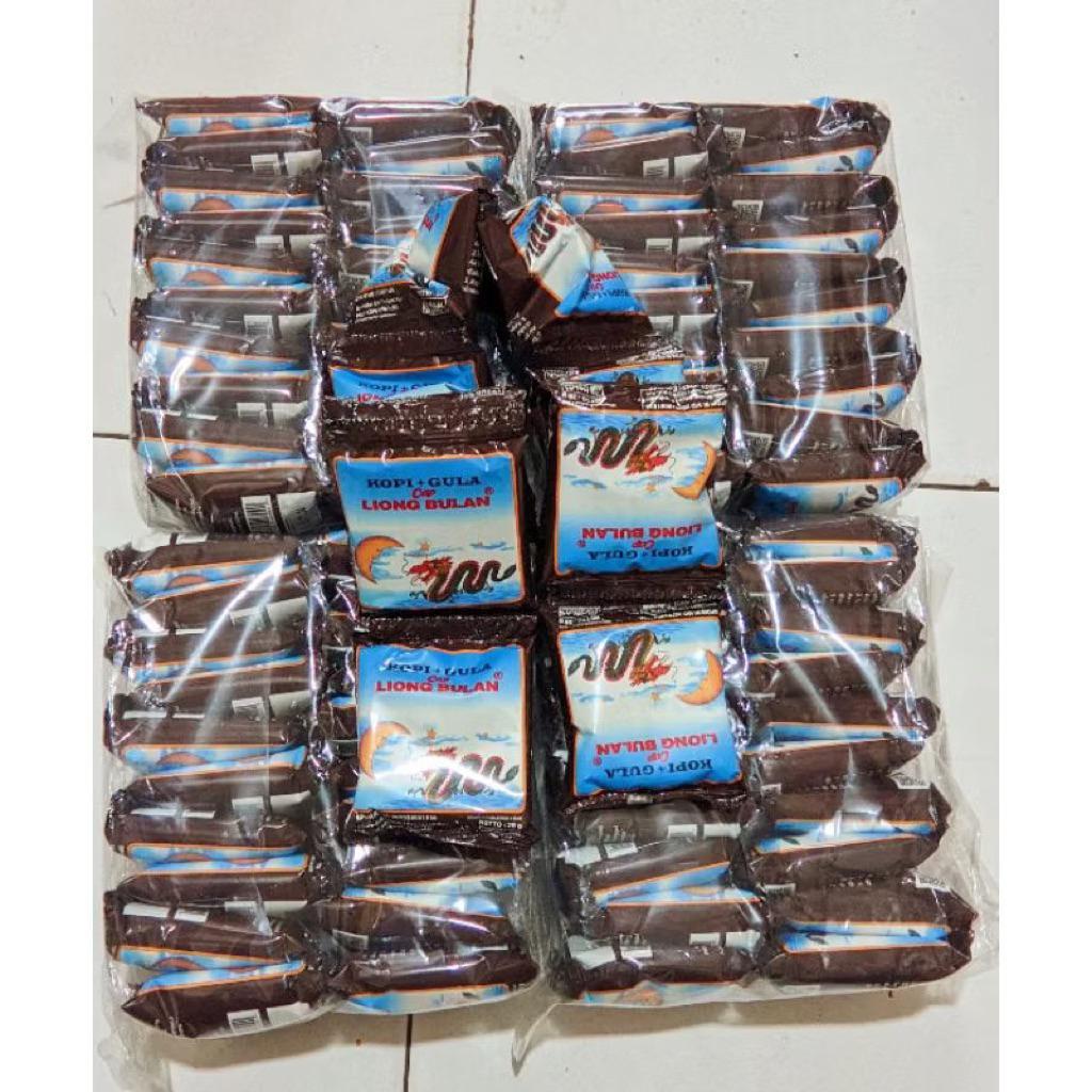 

Kopi liong Bulan + Gula khas bogor Kemasan 28gram