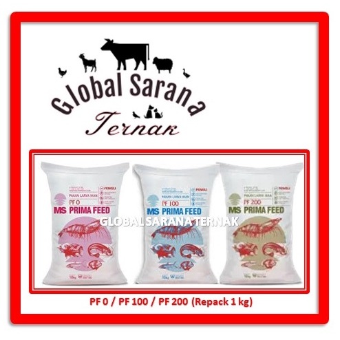 Pakan Pelet Makanan Larva Benih Ikan / Udang (PF0/ PF100/ PF200 PRIMA FEED) Repack 1 kg