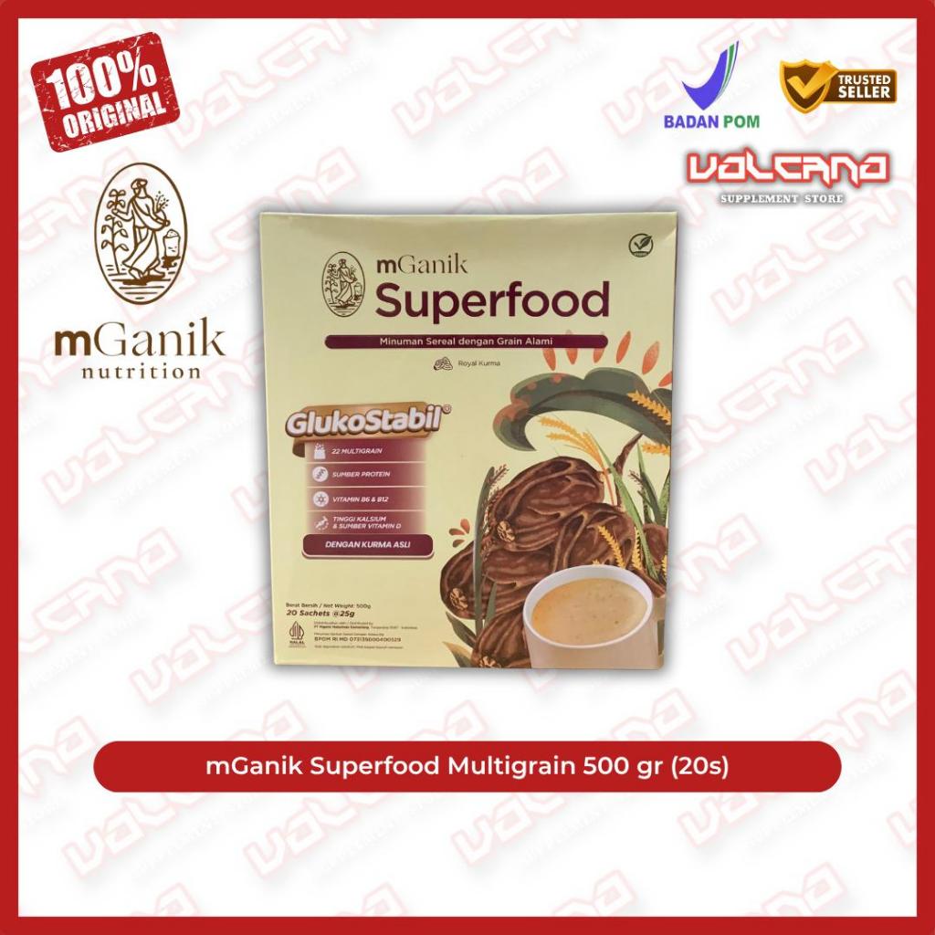 

mGanik SuperFood Multigrain 500 gr 20 sachet Sereal Multi Grain Super Food Suplemen Diabetes Gula Darah