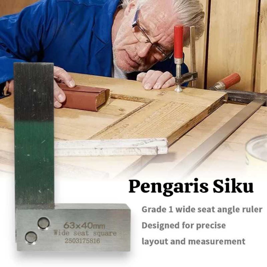 

Penggaris Siku Besi Tukang Penggaris Siku Besi 90 Derajat Machinist Angle Ruler