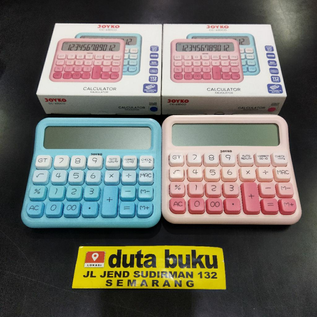 

Kalkulator Calculator Joyko CC-63DCO 12 Digits Check & Correct