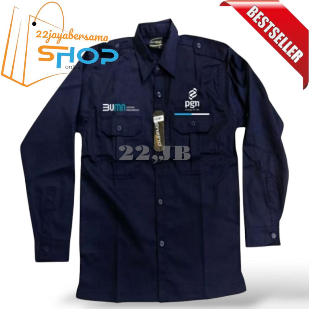 Kemeja PGN • Baju PGN • Seragam PGN warna navy