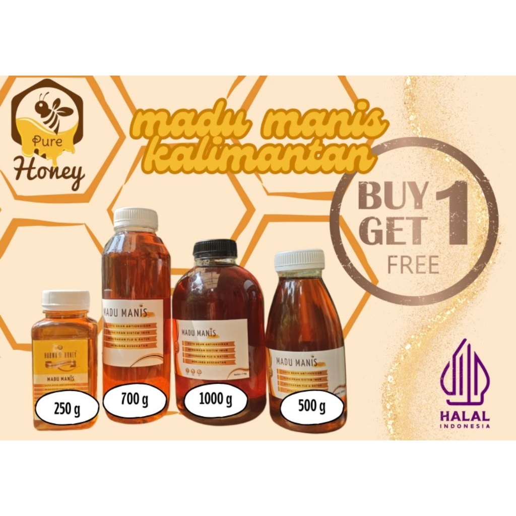 

madu manis murni kalimantan 100 % original