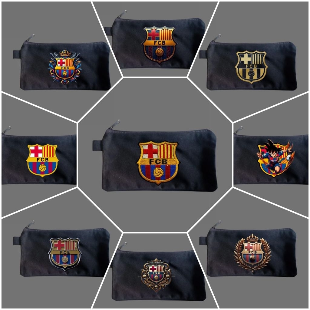 

Tempat pensil club bola barcelona/Tepak kanvas premium/Tempat alat tulis