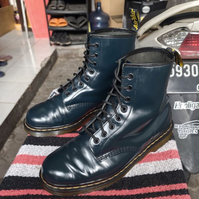 Dr Martens 1460 Navy Blue Smooth Original (Docmart 1461 1490 1914 Bex Sole Red Cherry Crazy Horse So