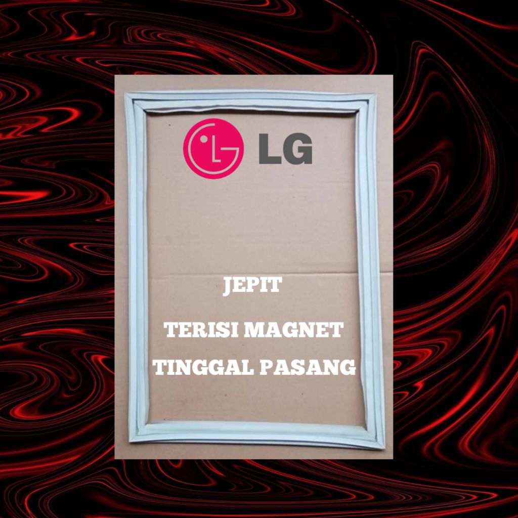 GASKET KARET PINTU KULKAS LG GN-V212RLT JEPIT 50 X 42 CM SUDAH TERMASUK MAGNET