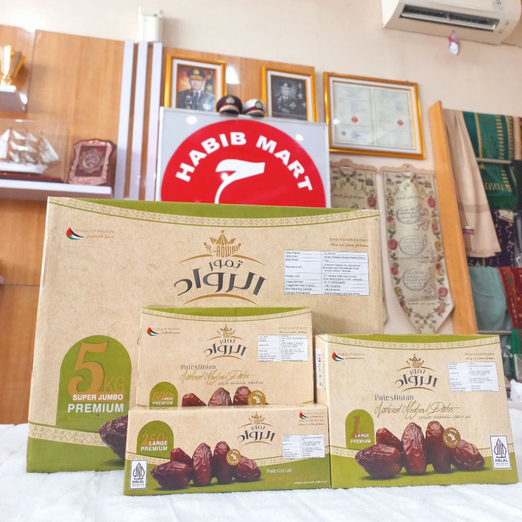 

Kurma Palestina Al-Rawad Premium | 250gr 500gr 1kg | Super Jumbo HALAL Asli