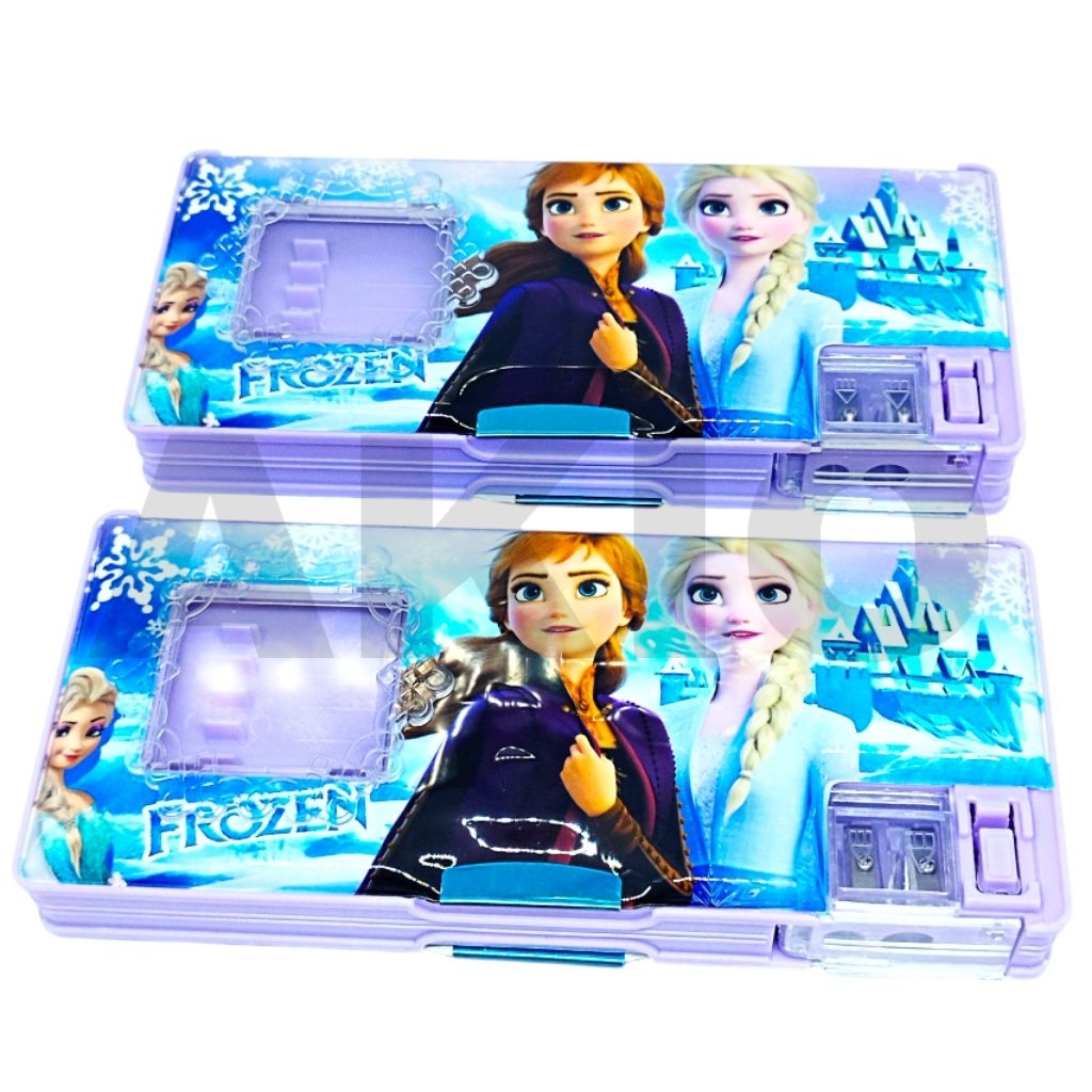 

Tempat Pensil Anak Karakter FROZEN ELSA ANNA B-2100 2 Sisi Magnet JUMBO BESAR + 2 Rautan