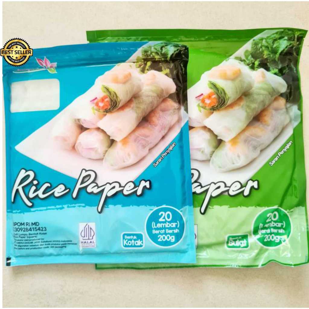

Rice Paper / Banh Trang High Quality Rice Paper 100 Gr / 10 Lembar - Diameter 22 Cm - Kulit Lumpia Vietnam Rice Paper / Rice Roll Spring roll