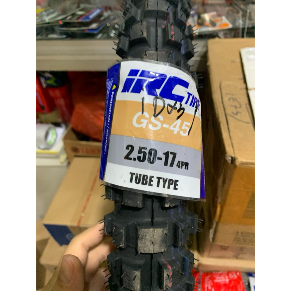 Ban Motor IRC 250-17 GS45 ( GS 45 ) Tubetype Ban Luar Motor Trail Trel Offroad Ban Tahu