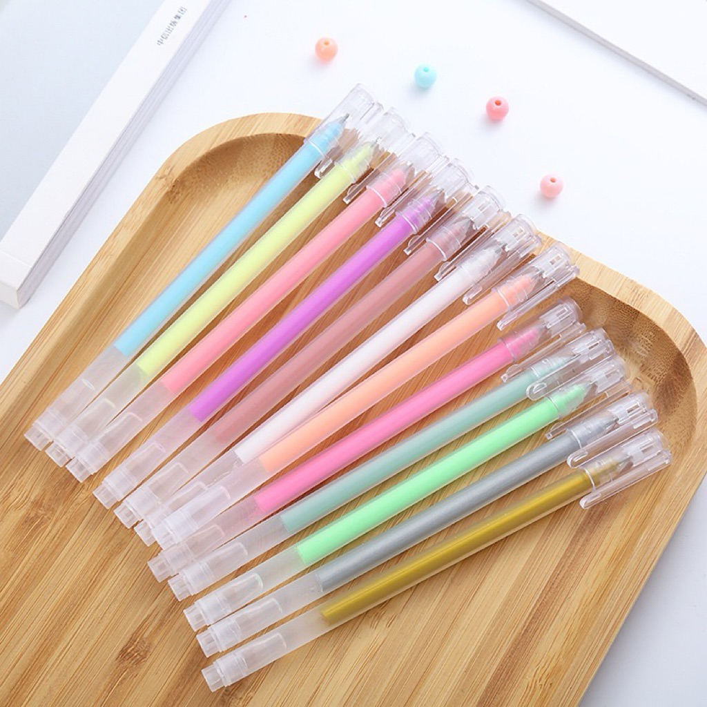 

Pena Glitter Metalik 0.9mm Pulpen Warna Warni Gold Colour Gel Pen Tinta Metallic Ballpoint Craftwork Scrapbook Silver White Gel Ink