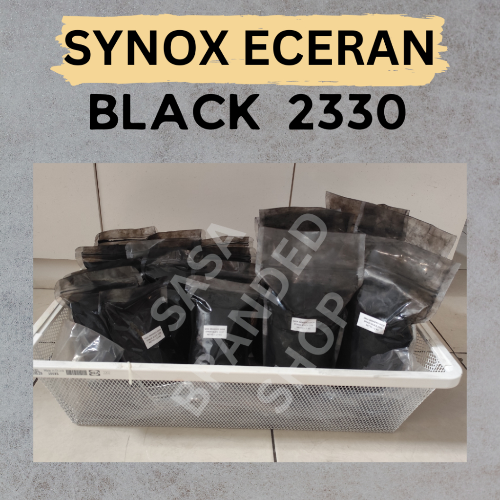 Pewarna / Iron Oxide / Pigment / Oker / Verf - Synox Eceran 1/2 Kg & 1 Kg - Hitam / Black 2330