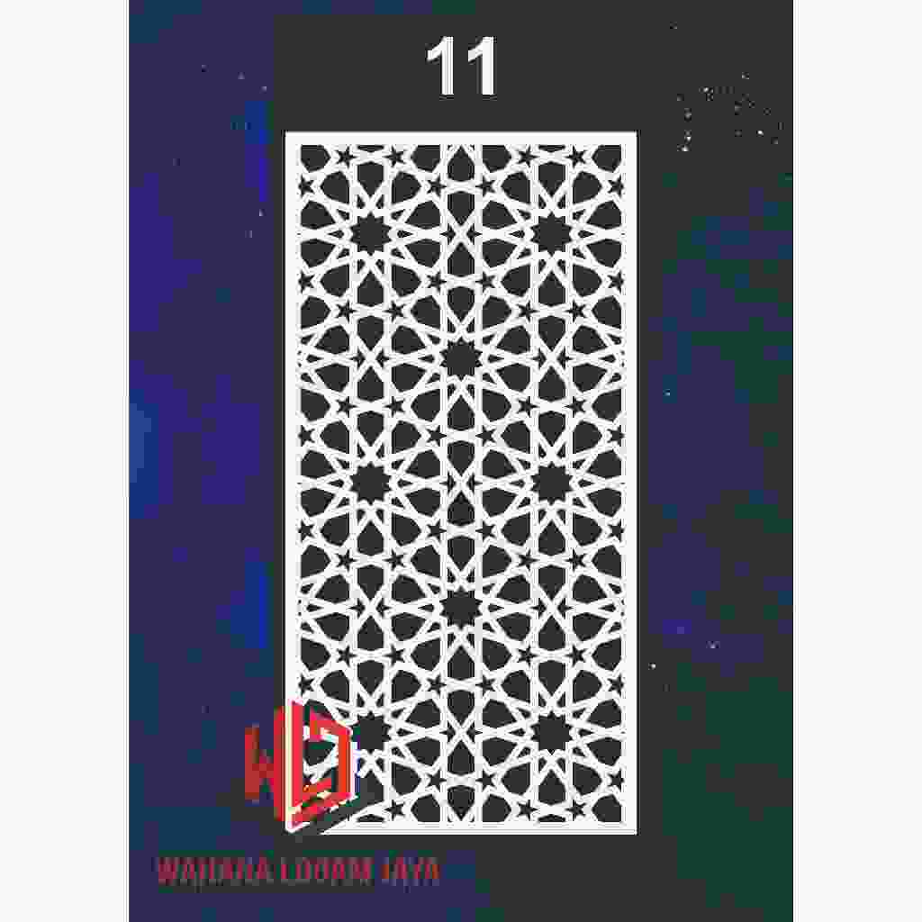 Krawangan Pagar Minimalis - Penyekat Ruangan Rumah - Ornamen Motif PVC Foam Board Partisi Plafon