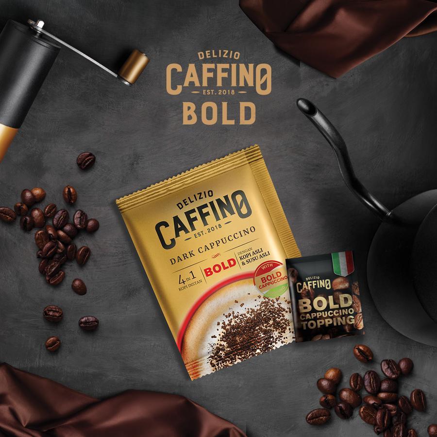 

Caffino Dark Cappuccino Renteng - Bubuk Kopi Instan 10 Sachet x 25 Gram Kopi Latte 4 in 1 Susu Dan Kopi Asli