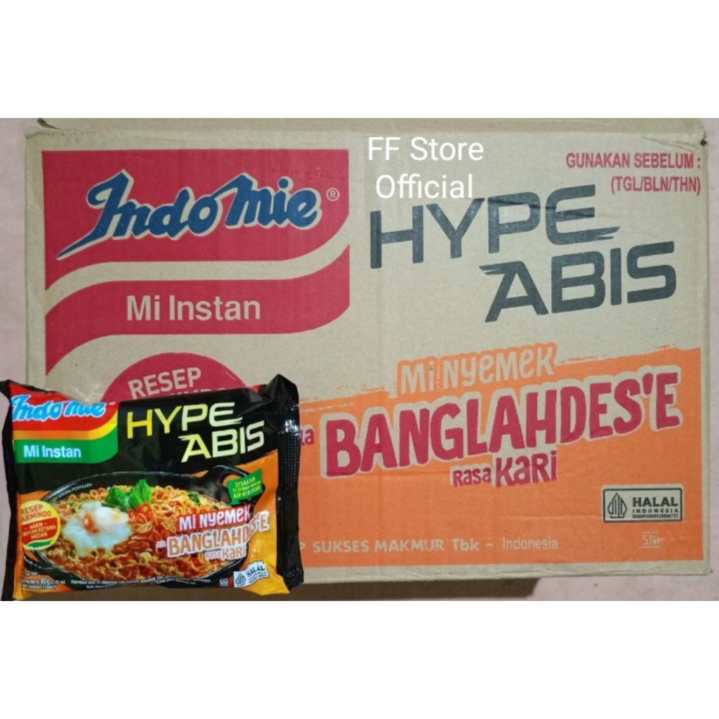 

INDOMIE Mie Nyemek Bangladesh Rasa Kari 1 Dus isi 40 Bks