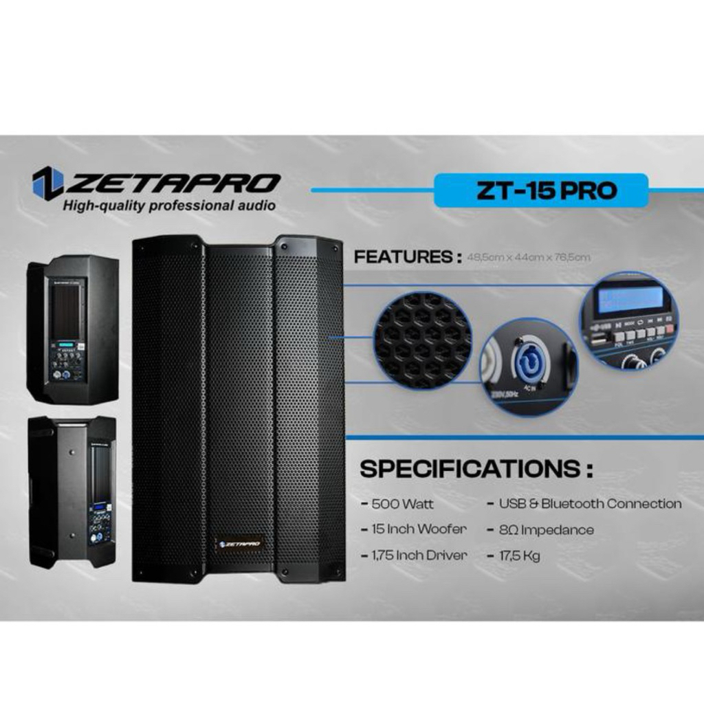 Speaker aktif Zetapro ZT15pro 500watt