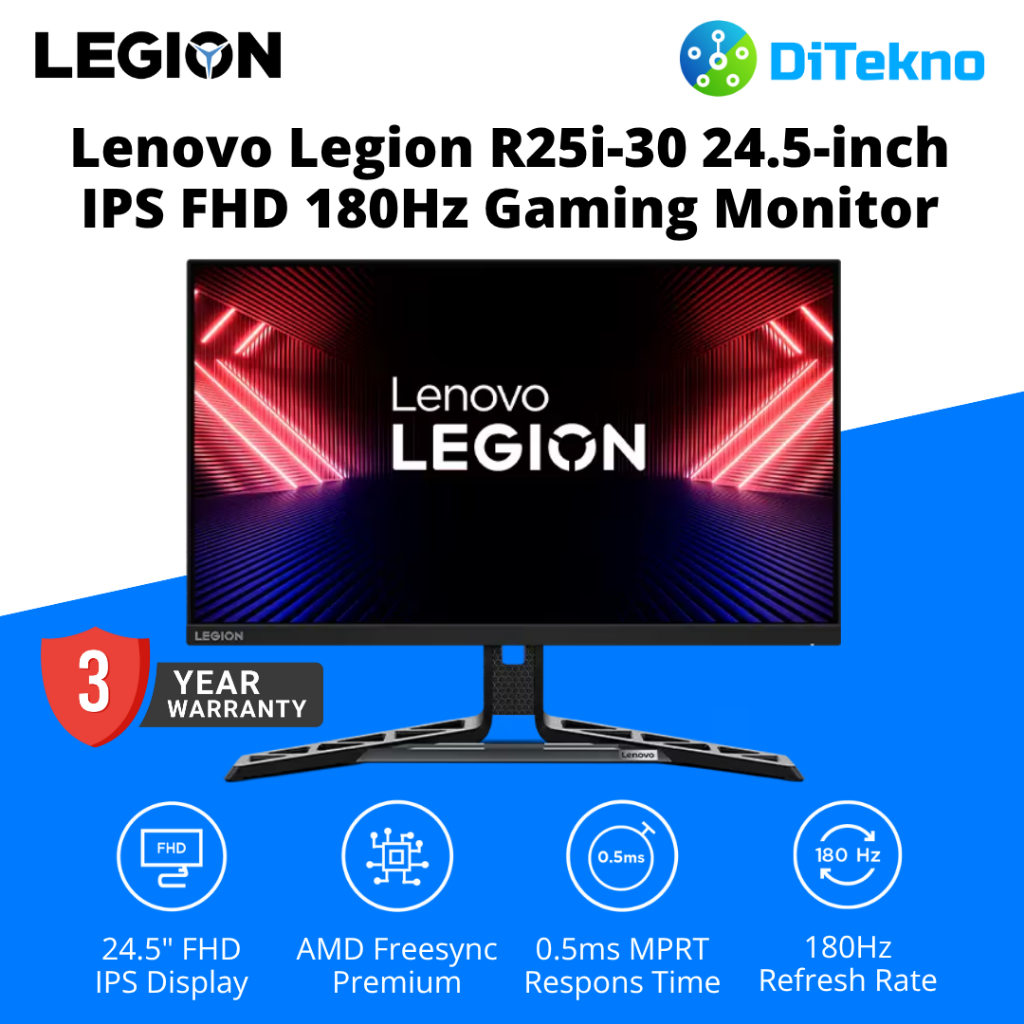 Lenovo Legion R25i-30 24 inch IPS FHD 180Hz Gaming Monitor