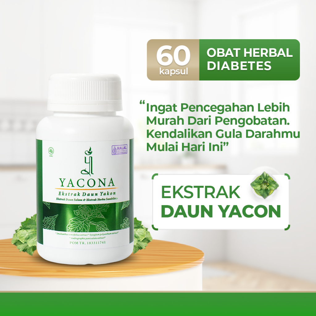 Obat Herbal Gula Darah Diabetes Yacona Kapsul Daun Yakon Obati Luka Diabetes Kencing Manis