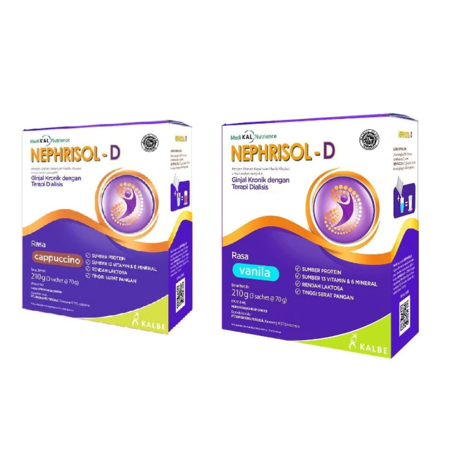 

Susu Nephrisol-D 210 GR Rasa Vanila Dan Rasa Cappucino