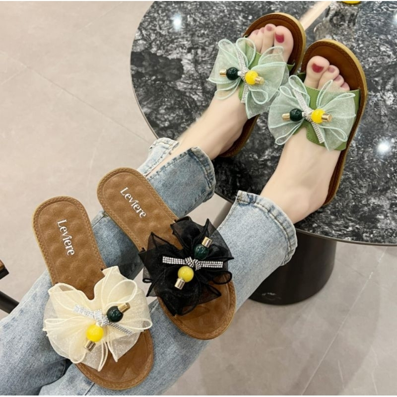 LVRFlats TG1606 Sandal Jepit Wanita Import Mode Bohemian / Sandal Pantai / Nyaman / jelly
