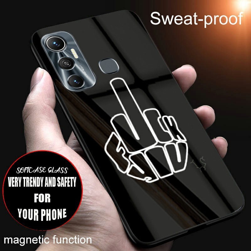 Softcase glass kaca terbaru GC24 For lnfinix Hot 11 Hot 11 Play Hot 12 hot 12 Play Hot 9 hot 9 Play 