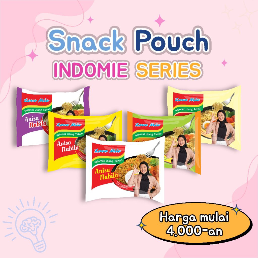 

Snack Pouch Indomie Edition / Goodiebag Ultah / Tas Souvenir / Tas Souvenir Ultah