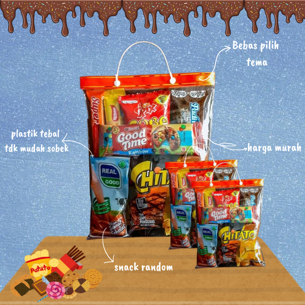 

PAKET BINGKISAN SNACK ULTAH ULANG TAHUN ANAK MURAH PREMIUM UKURAN 20X28 (tanpa minimal pembelian)