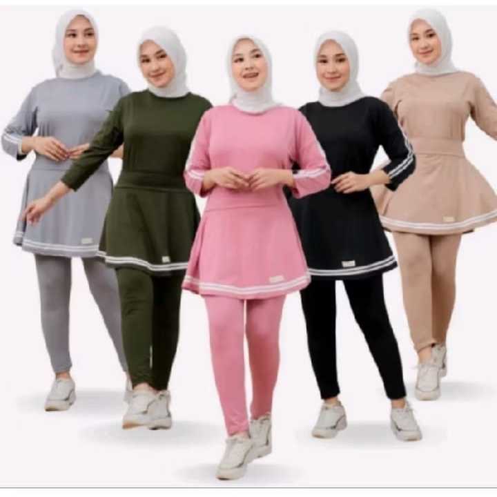 BESTPROMO HOT DEALS setelan olahrga wanita muslimah outfit olahraga wanita hijab zumba badminton