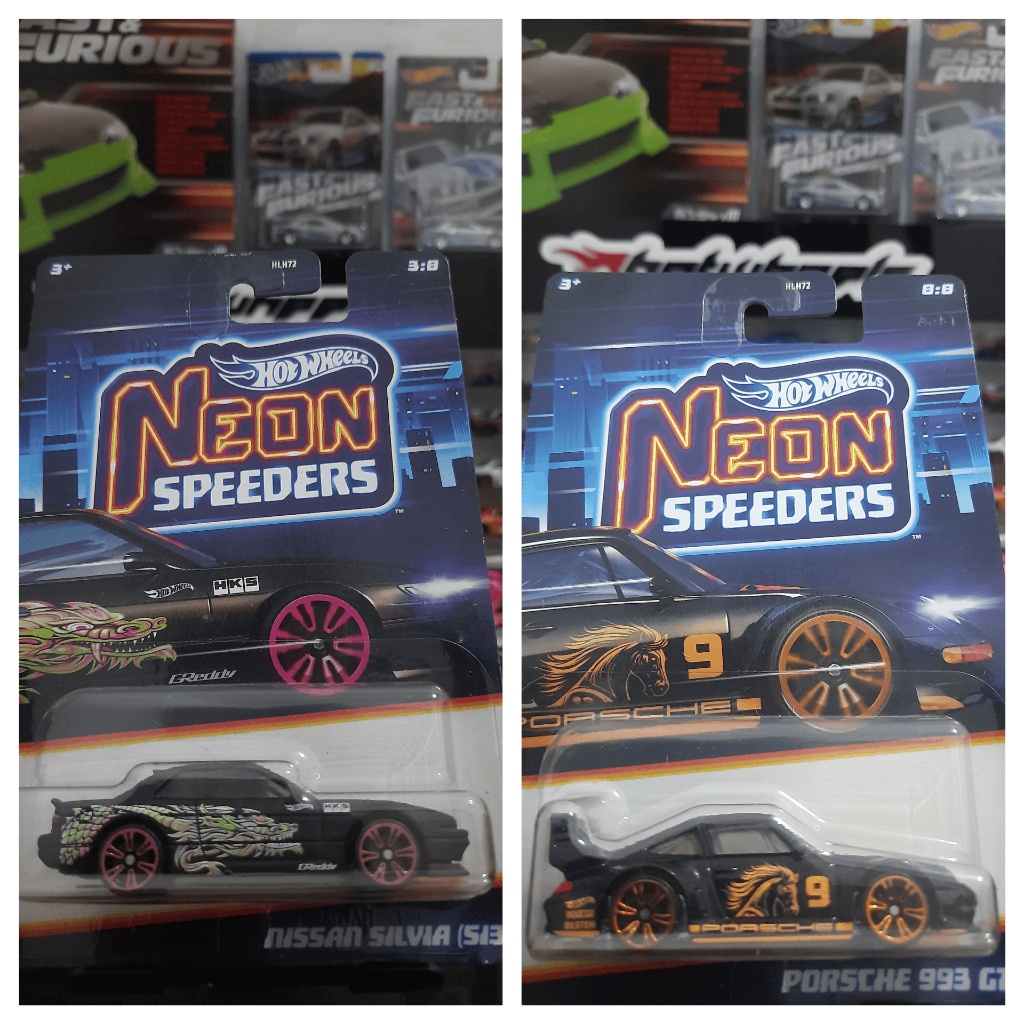 Hot Wheels Neon Speeders Nissan, Porsche