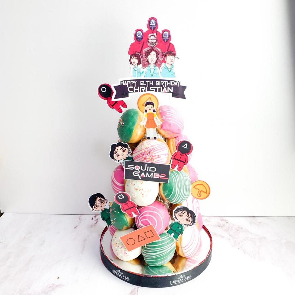 

Donat/Donat Ulang Tahun/Donat Tower Tema Squid Game/Donat Birthday Jakarta